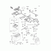 Схема узла: Электрооборудование для Kawasaki EX500 GPZ500S