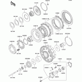 Схема вузла: Зчеплення для Kawasaki VN1500 VN1500 Drifter