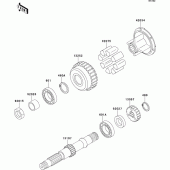 Схема вузла: Secondary shaft для Kawasaki ZR750 ZR-7