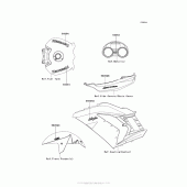 Схема вузла: Decals (White) (Fdf) (Ca, us) для Kawasaki ZX1400 Ninja ZX-14R ABS