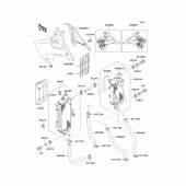 Схема узла: Радиатор для Kawasaki KX125