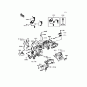 Схема узла: Замок зажигания для Kawasaki KLE250 Versys-X 250 ABS