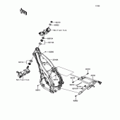 Схема узла: Рулевая колонка для Kawasaki KX250/ KX252 KX250F