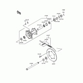 Схема вузла: Заднє колесо & Привідний ланцюг для Kawasaki KLX250 D-Tracker