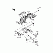 Схема вузла: Задній важіль (маятник) для Kawasaki KLE300 Versys-X 300 ABS