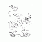Схема вузла: Повітряний фільтр для Kawasaki EX250 Ninja 250R