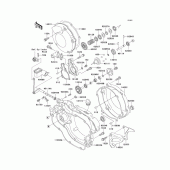 Схема вузла: Engine cover(s)(1/2) для Kawasaki KX125
