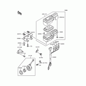 Схема вузла: Панель приладів для Kawasaki KL250 KL250 Super Sherpa