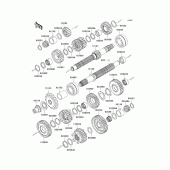 Схема вузла: Трансмісія для Kawasaki ZR750 Z750