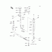 Схема вузла: Задній гальмівний циліндр для Kawasaki VN1500 VN1500 Classic FI