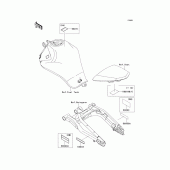 Схема вузла: Інформаційні наклейки для Kawasaki EX650 Ninja 650