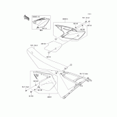 Схема вузла: Side covers для Kawasaki KX250/ KX252 KX250F