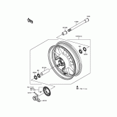 Схема вузла: Переднє колесо для Kawasaki VN1700 Vulcan 1700 Voyager Custom ABS