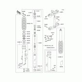 Схема вузла: Передня вилка(1/3) для Kawasaki KLE500