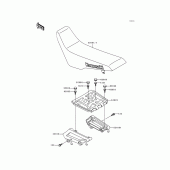 Схема узла: Сиденье для Kawasaki KLX650 KLX650 Motard
