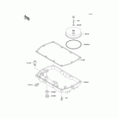 Схема вузла: Масляний піддон для Kawasaki EN500 Vulcan 500
