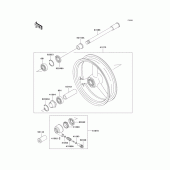 Схема узла: Ступица переднего колеса для Kawasaki ZR750 ZR-7