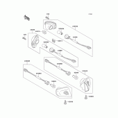 Схема узла: Поворотники для Kawasaki ZX1100 Ninja ZX-11
