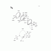 Схема вузла: Headlight(s) для Kawasaki EN500 Vulcan 500 LTD