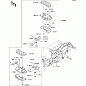 Схема вузла: Аксесуари (pass.floorbord) для Kawasaki VN1700 Vulcan 1700 Voyager Custom ABS