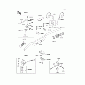 Схема узла: Руль & Пульт управления рулевой для Kawasaki KL250 KLR250