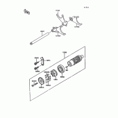 Схема вузла: Gear change drum/shift fork(s) для Kawasaki ZG1000 Concours