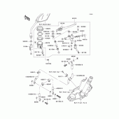 Схема вузла: Передній гальмівний циліндр Kawasaki ZR750 Z750