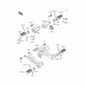 Схема узла: Подножки для Kawasaki KLE500