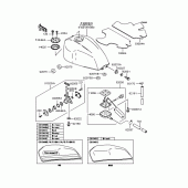 Схема вузла: Паливний бак для Kawasaki ZR400 ZRX