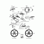 Схема вузла: Decals(Green) для Kawasaki ZX636 Ninja ZX-6R ABS KRT Edition