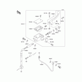 Схема узла: Передний тормозной цилиндр для Kawasaki KLX300R