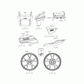 Схема узла: Наклейка(Черный)(DGF) для Kawasaki ZR1200 ZRX1200 DAEG