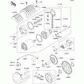 Схема вузла: Starter motor для Kawasaki ZR550 Zephyr