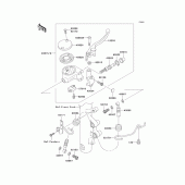 Схема вузла: Передній гальмівний циліндр для Kawasaki VN1500 Vulcan 1500 Drifter