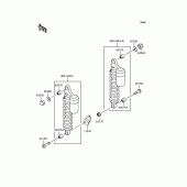 Схема вузла: Підвіска/задній амортизатор для Kawasaki ZR400 ZRX