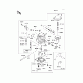 Схема узла: Карбюратор(1/2)(-vnt50ae045285) для Kawasaki VN1500 Vulcan 1500 Classic