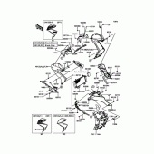 Схема вузла: Дефлектори для Kawasaki ER250 Z250 ABS