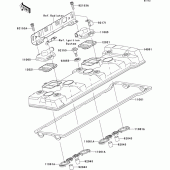 Схема вузла: Клапанна кришка Kawasaki ZX1400 ZZR1400 ABS