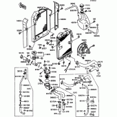Схема узла: Радиатор (1/2) для Kawasaki EN500 Vulcan 500