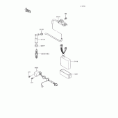 Схема вузла: Система запалювання для Kawasaki KL650 KLR650