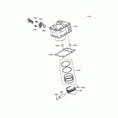 Схема узла: Цилиндр & Поршень для Kawasaki BX250 NINJA 250SL