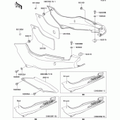 Схема узла: Side covers/chain cover(1/2) для Kawasaki EX500 EX500
