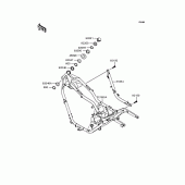 Схема узла: Рама для Kawasaki VN250 Eliminator 250V