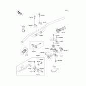 Схема вузла: Кермо & Пульт управління рульовим для Kawasaki KX125