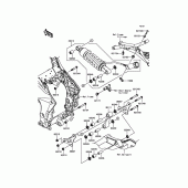 Схема узла: Подвеска/задний амортизатор для Kawasaki KLZ1000 Versys 1000 LT