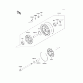Схема узла: Заднее колесо & Приводная цепь для Kawasaki VN1500 Vulcan 1500 Classic