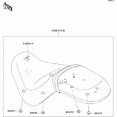 Схема узла: Сиденье для Kawasaki VN900 VN900 Classic