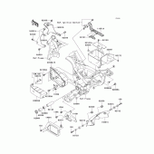 Схема узла: Крепление двигателя для Kawasaki VN1500 Vulcan 1500 Drifter