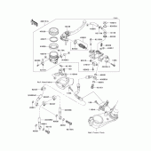Схема узла: Передний тормозной цилиндр для Kawasaki ZX1400 Ninja ZX-14