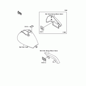 Схема вузла: Інформаційні наклейки для Kawasaki VN400 Vulcan Classic